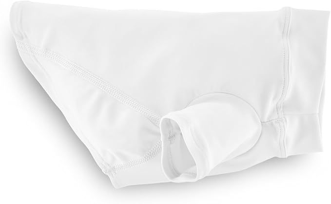 PlayaPup Dog Sun Shirt, USA Made (UPF 50+), True White, Large