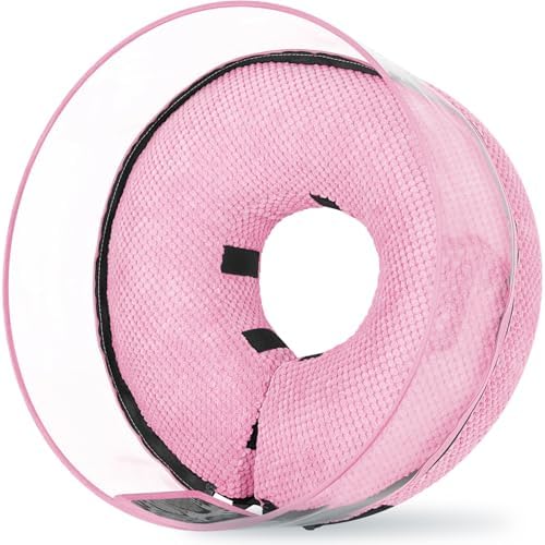 Inflatable Dog Cone with Clear Shield for Added Coverage