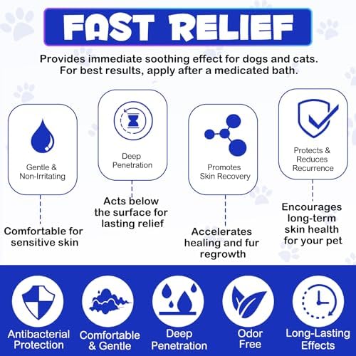 Hydrocortisone Spray for Dogs and Cats, Hot Spot Treatment & Itch Relief Spray for Dogs, Dog Hydrocortisone Sprays Soothes Irritated Dry Itchy Skin, Allergies & Dermatitis - Gentle and Safe, 120ml