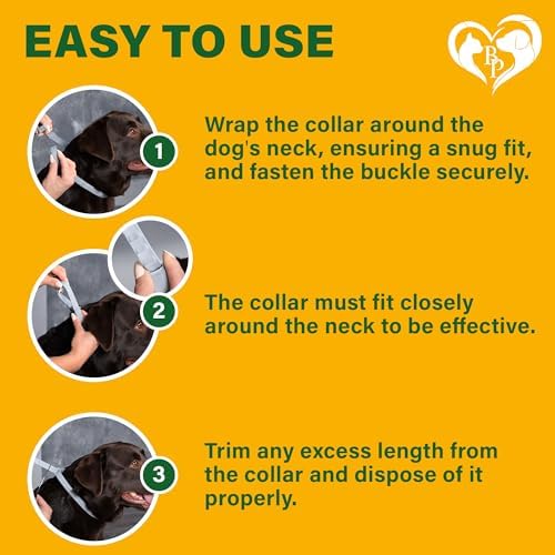 Natural Flea & Tick Collar for Dogs - 6 Months Control of Best Prevention & Safe Treatment - Anti Fleas and Ticks Essential Oil Repellent (2 Count (Pack of 1))