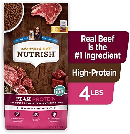 Nutrish High Protein Beef, Potato & Peas Recipe with Venison & Lamb Dry Dog Food, 4 lb. Bag, Packaging May Vary (Rachael Ray) (Pack of 2)