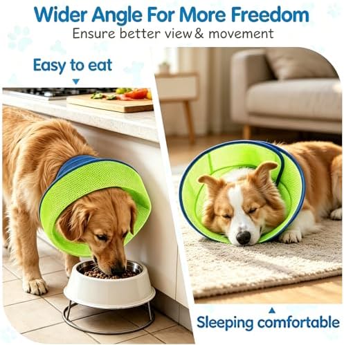 Soft Dog Cone Collar,Adjustable Comfy Cone for Dogs to Stop Licking