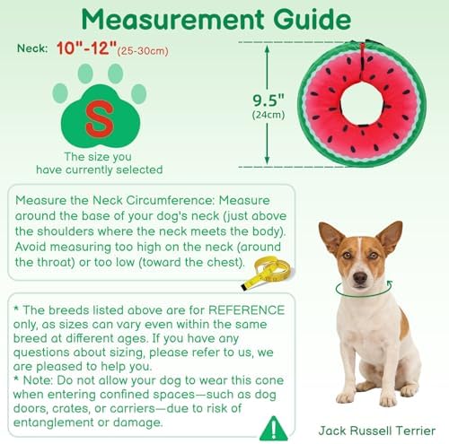 Dog Cone, No-Inflation Sponge Donut Collar for Dogs After Surgery