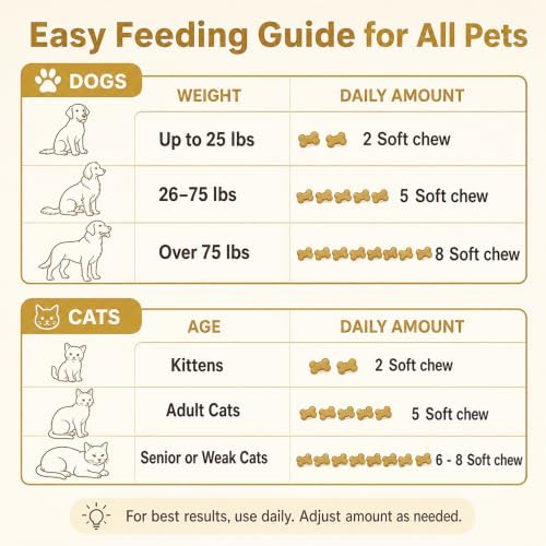 32-in-1 Multivitamin Soft Chews for Dogs & Cats, 180ct Chicken - Chelated Minerals, Omega-3, Taurine, B Complex - Skin & Coat, Immune, Digestive, Heart Support - Grain Free