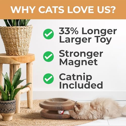 2-Pack Accordion Cat Toy Scratcher – Cat Toys for Indoor Cats – Expandable Cat Cardboard Scratcher, Magnetic Reversible Interactive Cat Toy | LittleMitts