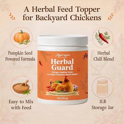 1 lb Chicken Dewormer Powder Chili Mix with Flock Care & Armor Support, Natural Poultry Supplement for Chickens, Chicken Wormer Feed Additive with Chili Pepper & Herb, for Laying Hens & Duck