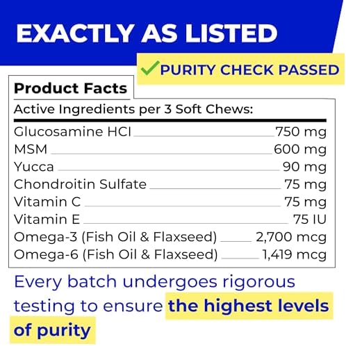 Pawfect Mobility - Glucosamine Treats for Dogs - Hip & Joint Health Supplement Chews w/Omega-3, Chondroitin, MSM - Made in USA - Joint Pain Relief - Hip & Joint Care - 240ct (Pack of 2)
