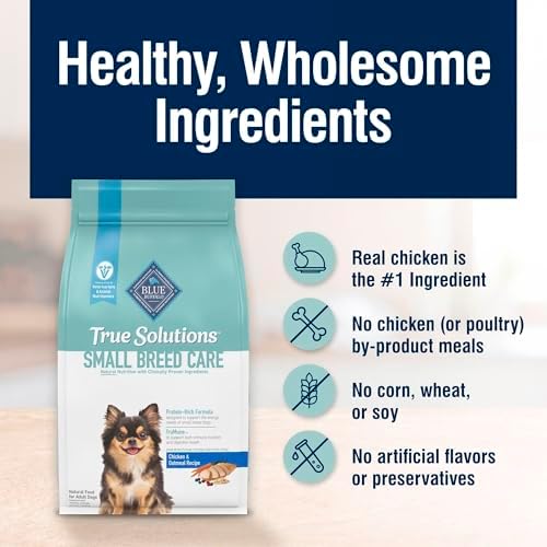 Blue Buffalo True Solutions Small Breed Care Chicken Dry Dog Food, 4 lb