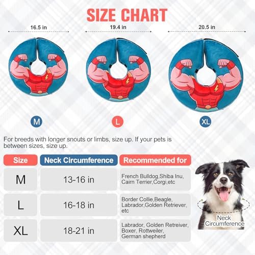 BEAUTYZOO Dog Cone Collar Alternative After Surgery,Pet Neck Donut E‑Collar
