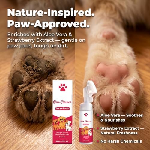 Dog Paw Cleaner Foam for Dogs & Cats, Gentle Formula for Sensitive Paws