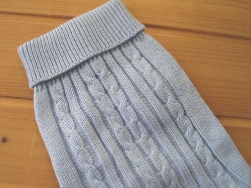 Tangpan Turtleneck Classic Straw-Rope Pro Pet Dog Sweater Apparel (Blue,XL)