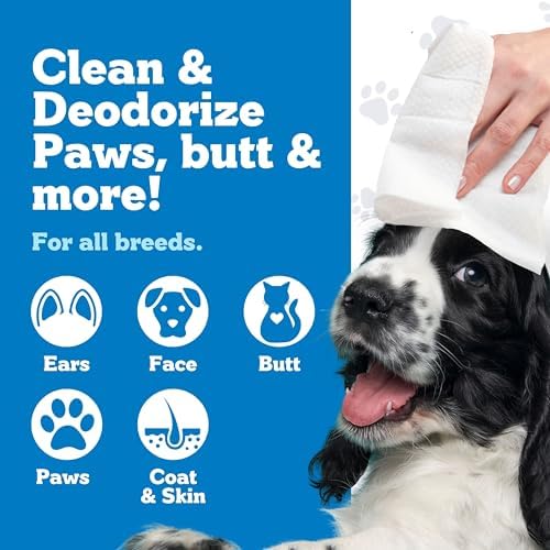Pets XL Hypoallergenic Unscented Dog Grooming Cleaning Cloths 4 Pack