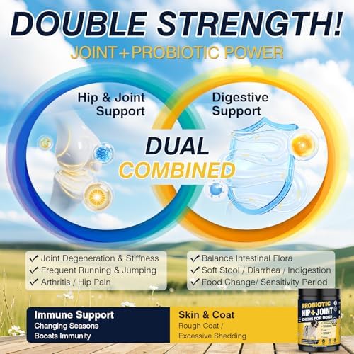 Hip and Joint Supplement for Dogs 200ct with Probiotics Glucosamine for Dog