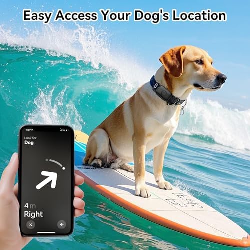 DDJ Dog Collar Holder for Tile Life360 Pro 2024 Tracker Case, 2-Pack | Waterproof Silicone Cover, Full-Body Protective Case, Ultra Durable, Scratch Resistant, ,Black,Blue