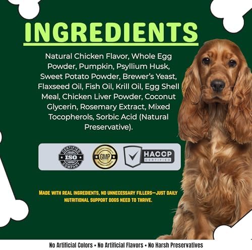 Dog Probiotic Soft Chews – Gut Health & Digestive Support with 1.5 Billion CFU Probiotics, Prebiotics & Enzymes – Helps Improve Stool Quality – All Breeds