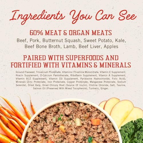 Stella & Chewy's FreshMade Frozen Fresh Grain-Free Meat-a-Palooza Dog Food, 16-oz pouch (Pack of 8)
