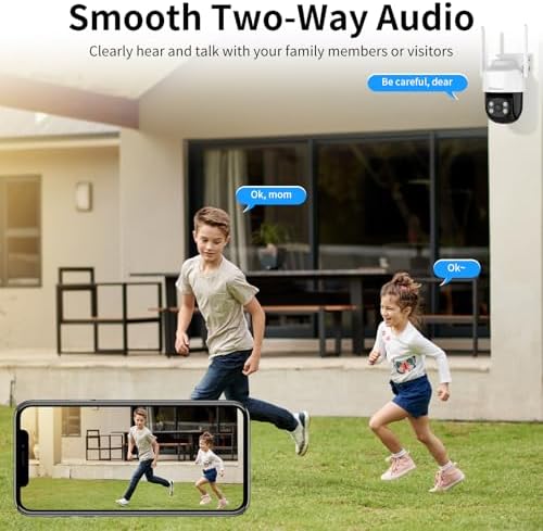 VSTARCAM Outdoor Waterproof PT Network Camera, 1080P Wired Cameras for Home Secuirty Camera with Bluetooth Connection, Color Night Vision, Motion Detection & Tracking,Light & Siren Alarm, SD/Cloud 03