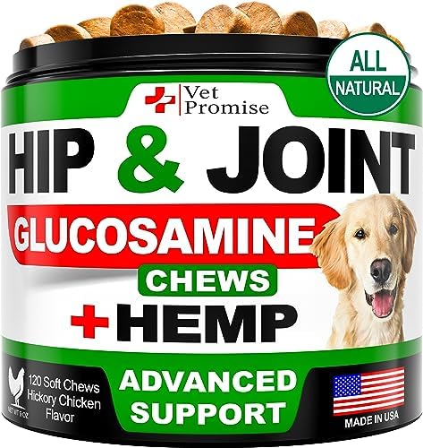 Hemp Hip and Joint Support Supplement for Dogs - Glucosamine for Dogs