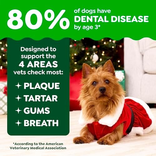 Greenies Regular Natural Dental Dog Treats, Gingerbread Flavor, 6 Count