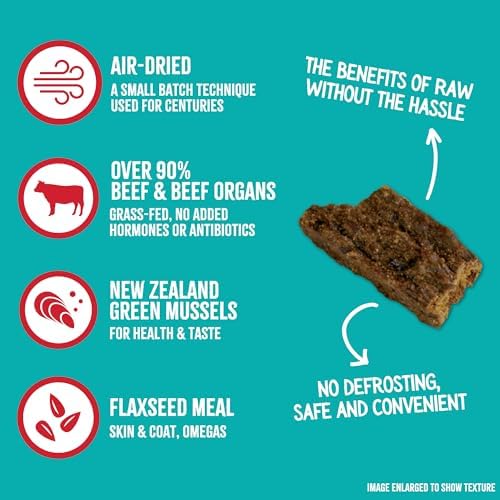 RawTernative Air-Dried Dog Food, Beef & Beef Organs Recipe, 1 lb