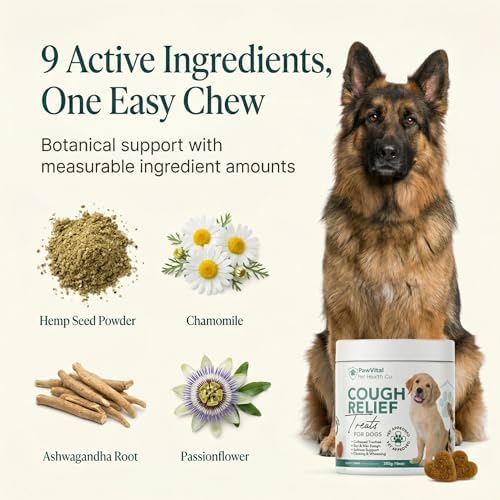 Dog Cough Medicine - 100% Natural Respiratory Support - Relief for Cough and Breathing Discomfort - All-Natural Treats Made with Real Chicken