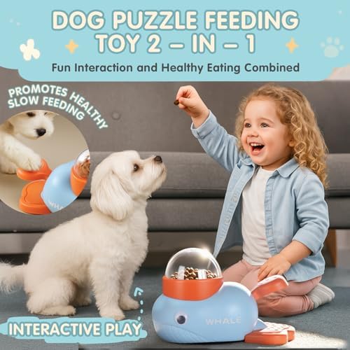 Interactive Dog Toys & Cat Toys for Indoor Cats, Dog Puzzle Toy Slow Feeder Bowl, Puppy Enrichment Toys, Interactive Cat Toys, Dog Feeder Puzzle Toy for Smart Dogs to Keep Them Busy