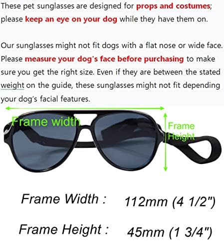 G010 Dog Pet Costume Prop Aviator Sunglasses Medium Breeds 20-40 lbs (2-Pack White-Pink Mirror + Pink-Pink Mirror)