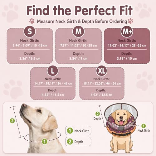 Avont 2-in-1 Dog Cone M+ Donut Shield