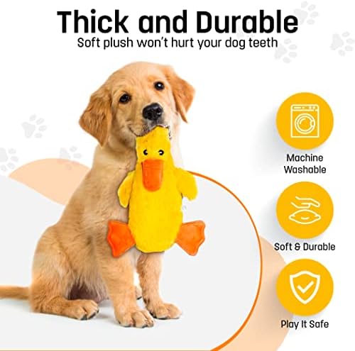 FGA MARKETPLACE Frog-Grey Rabbit-Duck Flat NO Stuffing NO Squeak Plush Dog Toy, Funny Style Will Entertain Your Pet for Hours, Recommended for Small and Medium Dog 21 INCH Long