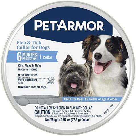 PetArmor Flea & Tick Collar Dogs, 6-Month Protection, 1-Pack
