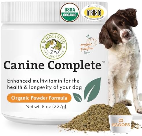 Organic Dog Vitamins with Organic Pumpkin Protein, 8 oz, 22 Scoops