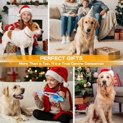 Dog Chew Toys for Aggressive Chewers, Multiple Textures & Rope, ndestructible Tough Durable Interactive Dog Toys, Puppy Chew Toys for Teething， Blue Five-Pointed Star