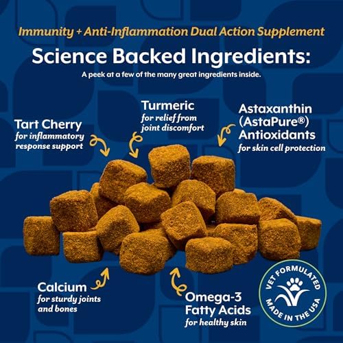 NaturVet Immunity + Anti-Inflammation Dual Action Supplement for Dogs- 60ct