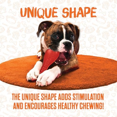 BULLYMAKE Toss N Treat Beach Ball Dog Toy, Treat Dispensing, Rubber Dog Toy