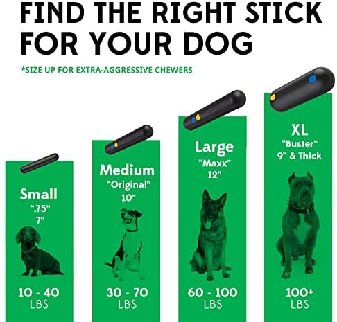 Goughnuts — Dog Toys for Aggressive Chewers | Virtually Indestructible Dog Toys for Breeds Such as Pit Bulls and German Shepherds | Heavy Duty Rubber Stick Toy | Large