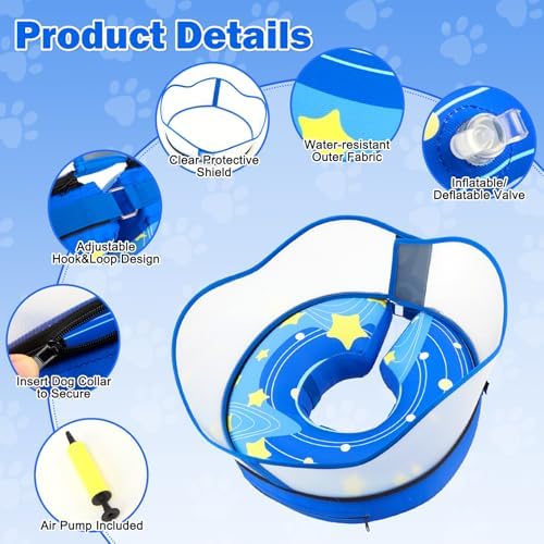 EMUST Soft Cone Alternative to Stop Licking, Dog Donut Collar After Surgery