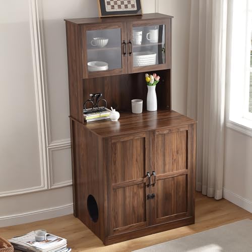 Forest Gravity Extra Large Tall Litter Box Cabinet for Automatic Litter Box