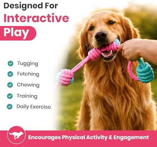 7 Pack Puppy Teething Toys for Aggressive Chewers Dog Rope Toy for Training