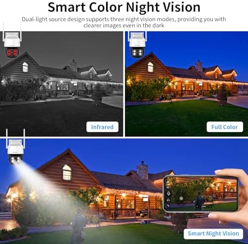 VSTARCAM Outdoor Waterproof PT Network Camera, 1080P Wired Cameras for Home Secuirty Camera with Bluetooth Connection, Color Night Vision, Motion Detection & Tracking,Light & Siren Alarm, SD/Cloud 03