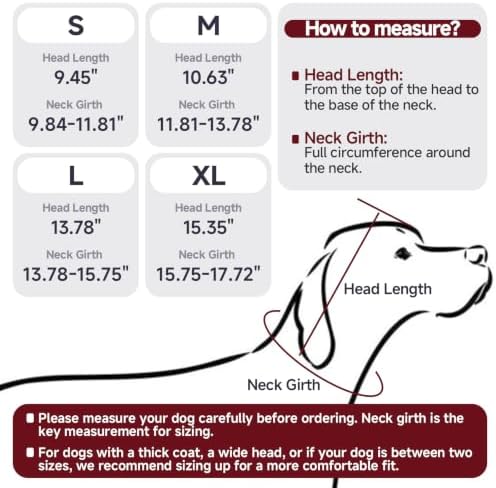 Nanaki Anti-Shake Ear Cover for Small Dogs, Calming Warm Pads,Red,S