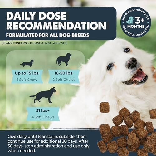 Mighty Paw Mighty Eyes Tear Stain Chews for Dogs, Made in USA, 120 Ct