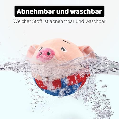 Active Moving Pet Plush Toy, 2026 Interactive Dog Toys Talking Moving Dog Ball Toy Washable Cartoon Pig Plush Sound Electronic Herding Ball for Dogs Shake Bounce Boredom Toys (Pink Pig)
