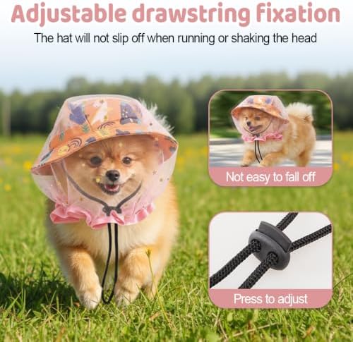 Dog Sun Hat with Mesh Head Cover, Breathable Face Guard for Outdoor Walking