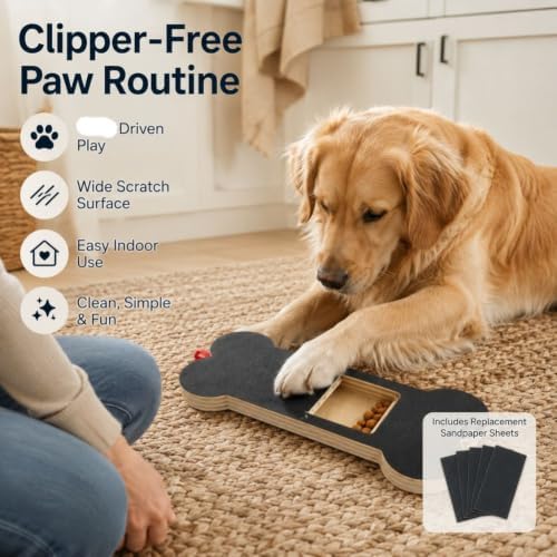 Nail Scratch Board with Treat Box, Bone Shape Scratch Pad for Dogs，1PC