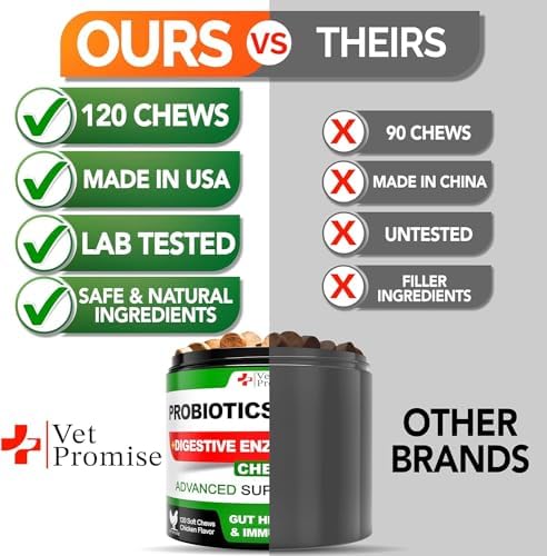 (2 Pack) Probiotics for Dogs - 240 Ct, Dog Probiotics and Digestive Enzymes