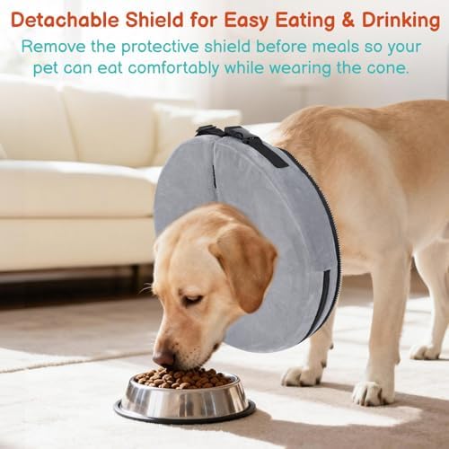 Dog Cone, No-Inflation Sponge Donut Collar for Dogs After Surgery