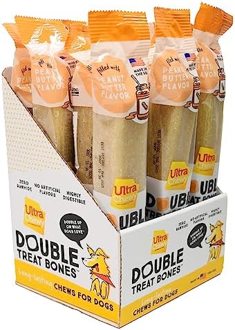 Ultra Chewy Peanut Butter Double Treat Bones, 12 Count