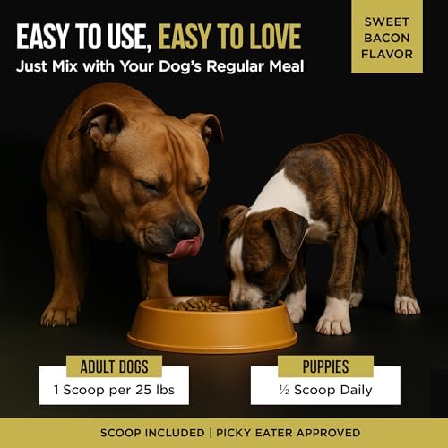 Dog Weight Gainer 30 Servings- Weight Gain Supplements for Dogs - Canine and Dog Muscle Builder - Made in The USA