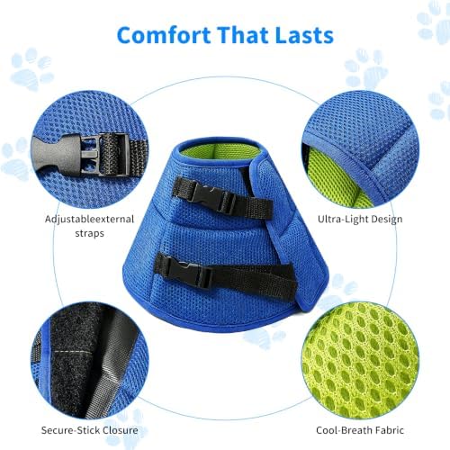 Soft Dog Cone Collar to Stop Licking, Recovery Collar After Surgery, M