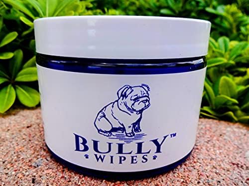 Bully Wipes - Bulldog Wrinkle Wipes Specifically for Bulldog Breeds All Natural Organic Formula Refreshing Botanical Scent - Removes Dirt - Safe to use Around Eyes, Ears, Paw, Wrinkles!